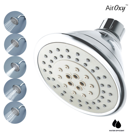 AirOxy Water Saving Shower Head 5 Flow in 1 - AO5R - ECO365