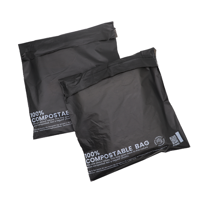Tamper Proof Compostable Courier Bags With Sealking(8"x8"+2")- [Pack of 1000] - ECO365