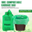 100% Compostable Garbage Bags - 17x19 Small (Certified By Govt, Pack of 12=180pcs) - ECO365