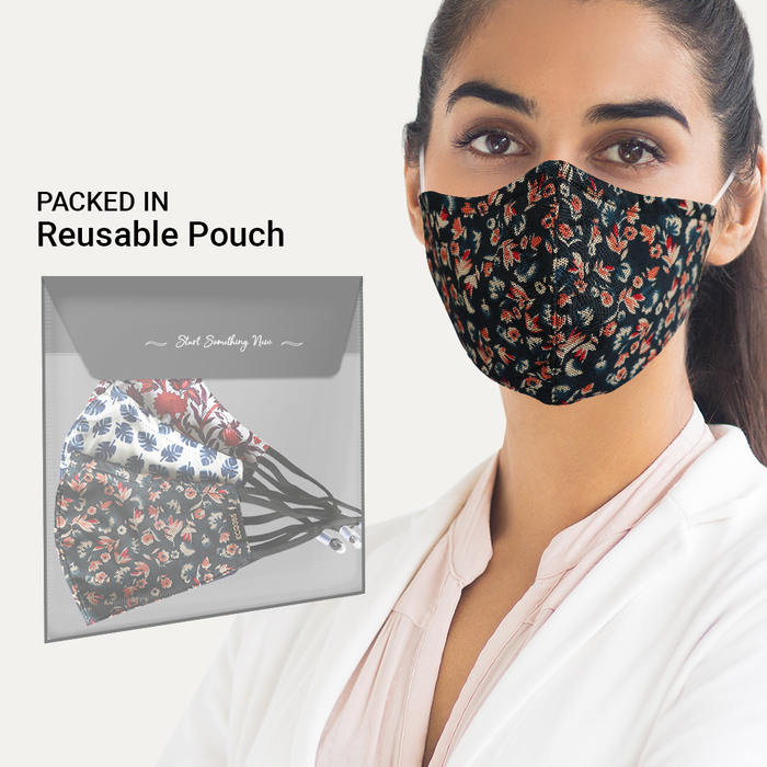 7 Layer Reversible Cotton Mask - Assorted Design (Pack of 6) - ECO365