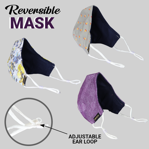 7 Layer Reversible Cotton Mask For Adults (Pack of 3) - ECO365