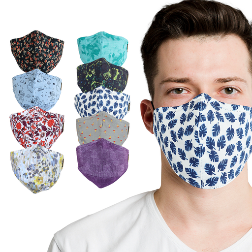 7 Layer Reversible Cotton Mask - Assorted Prints (Pack of 9) - ECO365