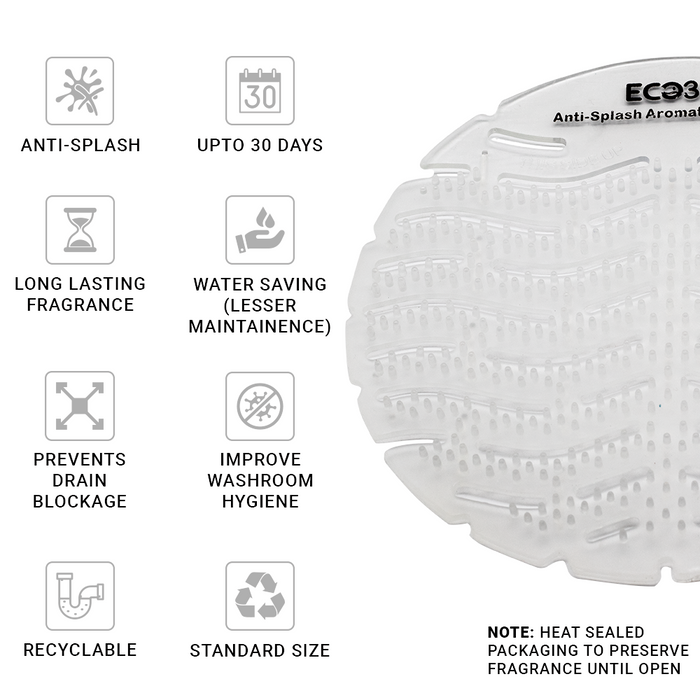 Urinal Screen - White Tropical Fragrance (Pack of 10) - ECO365