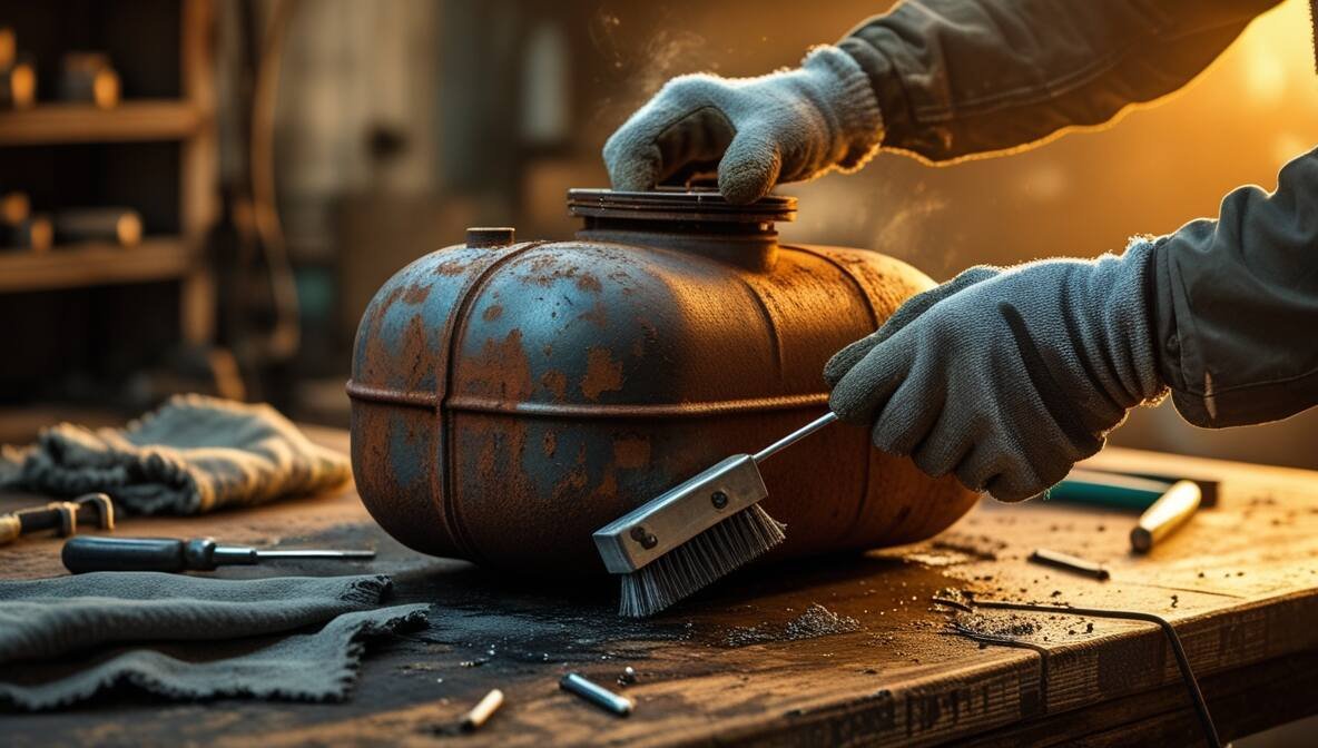 How to Clean Out a Rusted Gas Tanks