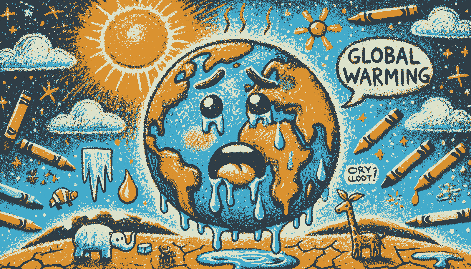 Easy global warming drawing ideas​